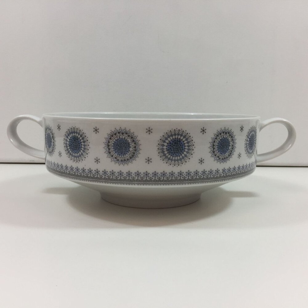 Rosenthal Tapio Wirkkala Ice Blossom Soup Vegetable Bowl Serving Dish Blue White